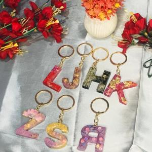 Resin Alphabet Keychain A to Z & Numbers 1 to 10